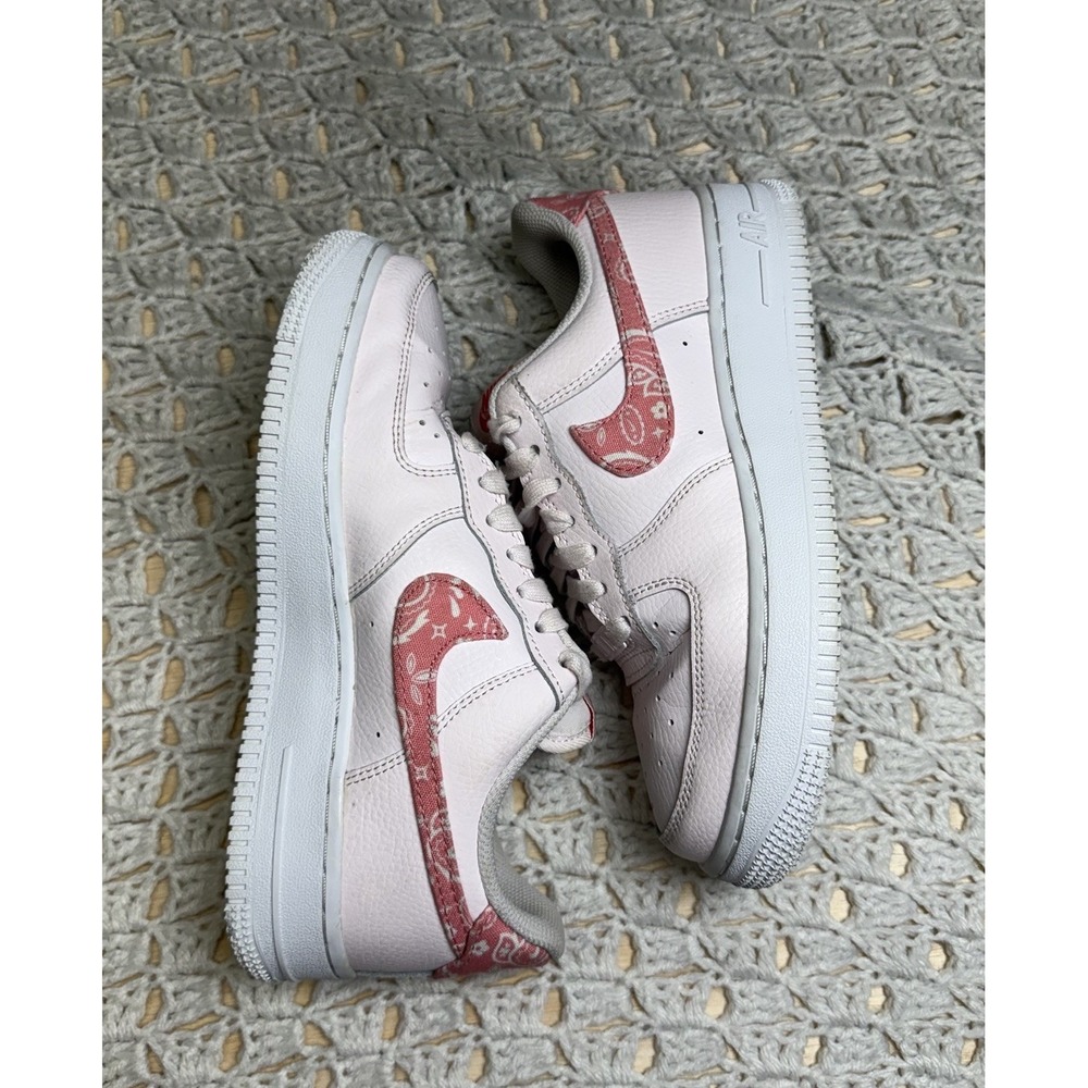 Nike Air Force 1 Low Pink Paisley Bandana Sneakers Women Sz 6.5  FD1448-664